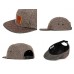 LESS - LEATHER SQUARE LOGO CAMP CAP (Black, Brown, Charcoal)