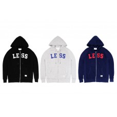 LESS - COLLEGE LOGO ZIP HOODED