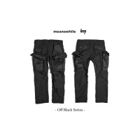  meanswhile x Less - Off Black Series - CARGO PANT