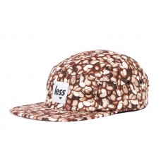 LESS - SQUARE LOGO CAMP CAP (Coffee Beans Pattern - Brown)